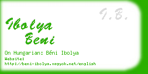 ibolya beni business card